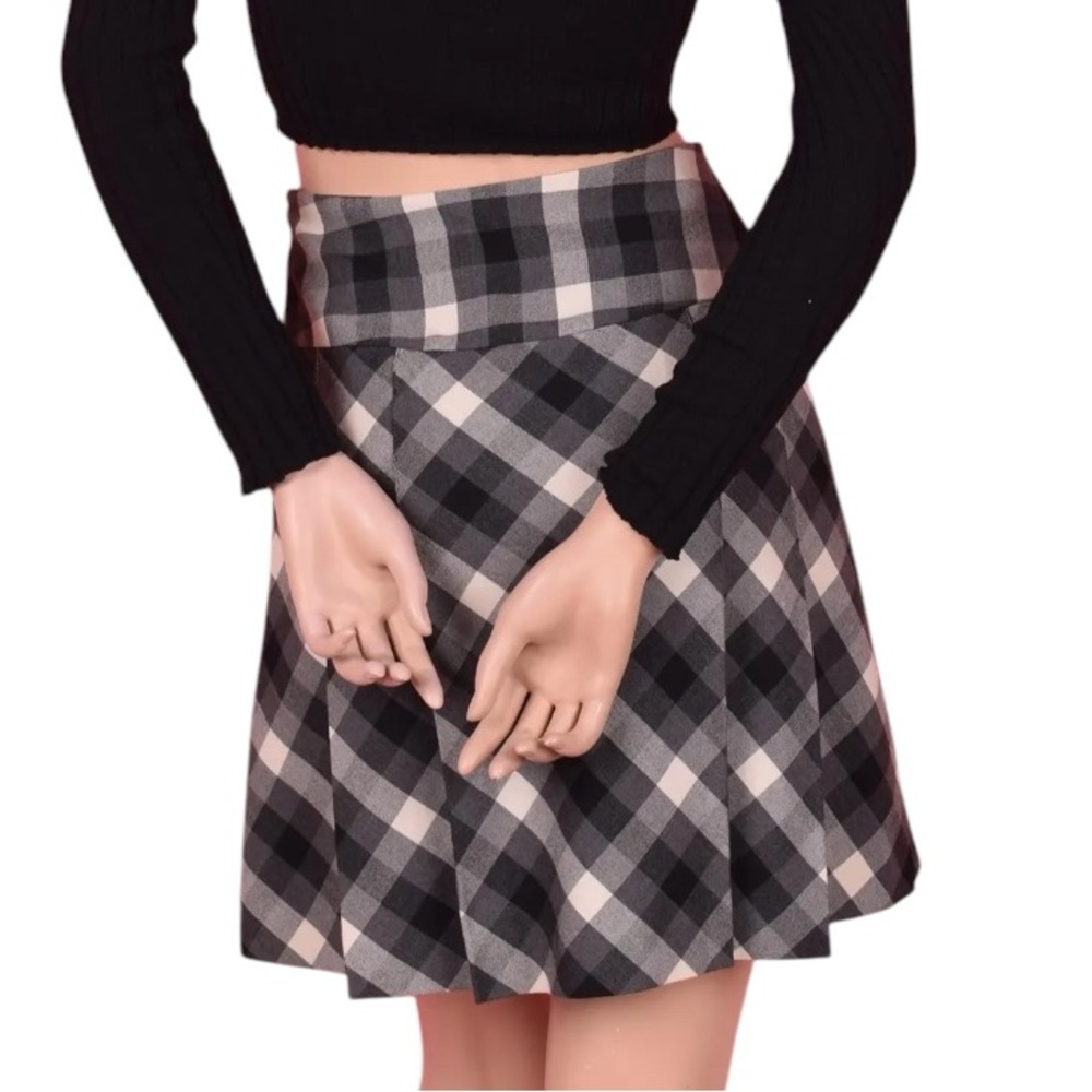 The Limited Black and White Cream Mini A-Line Pleated Skirt Size 0 - Picture 2 of 15